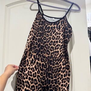 SHEIN Leopard Print sleeping short Dress